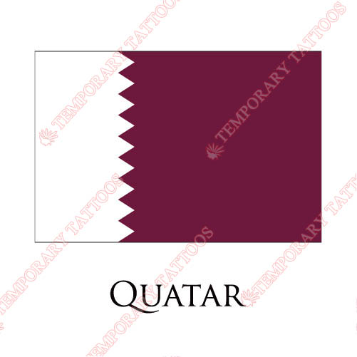 Quatar flag Customize Temporary Tattoos Stickers NO.1962